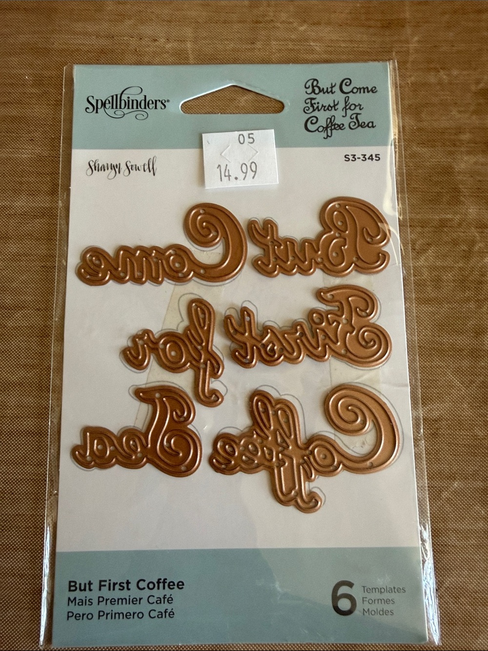 Spellbinders "But First Coffee" Die Cut Templates